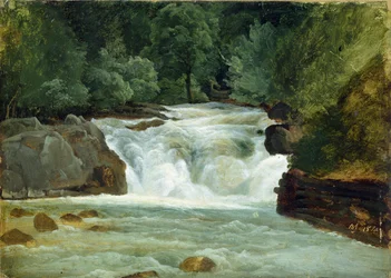 Ein Wasserfall in Oberbayern, 1830